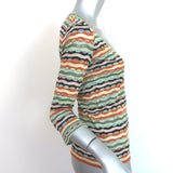 M Missoni V-Neck Top Multicolor Striped Knit Size US 8