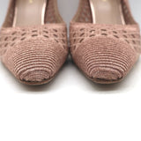 Christian Dior Capture lurex Cannage pumps in rose-gold, authentic, gently pre-owned luxury heels (EU 39.5)