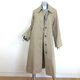 COS Trench Coat Beige Cotton Size 4 Belted Long Jacket