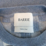 Barrie Geometric Intarsia Knit Crewneck Sweater Blue Cashmere-Wool Size Medium