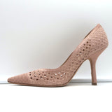 Christian Dior Capture pumps in rose-gold lurex with Cannage stitching, gently pre-owned authentic luxury heels