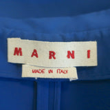 Marni Coat Blue Cotton Size 38 Button Front Jacket