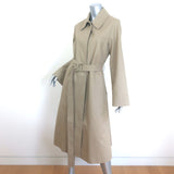 COS Trench Coat Beige Cotton Size 4 Belted Long Jacket