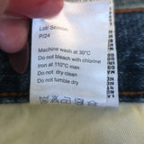 R13 Crossover Jeans Gold-Splattered Clinton Blue Denim Size 25