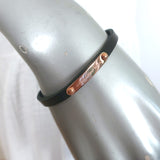 Saint Laurent ID Bracelet Black Leather Size Medium