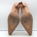 Christian Dior Capture pumps in rose-gold lurex with Cannage stitching, authentic pre-owned, gently worn.