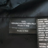 Gucci Ruffled Leather Zip-Up Jacket Black Size 42