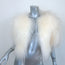 Jenni Kayne Mongolian Lamb Fur Short Sleeve Jacket White Size Medium