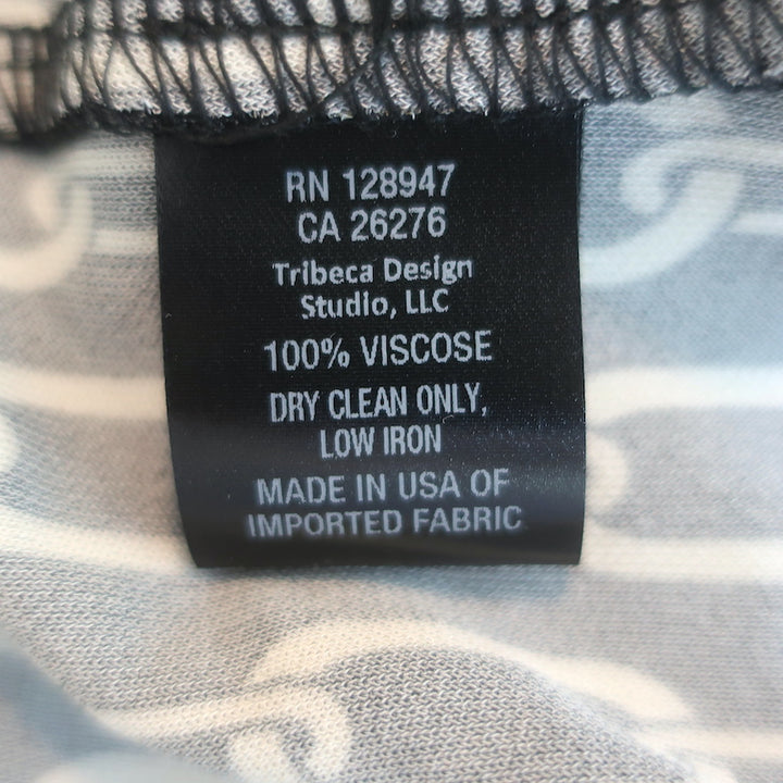 Nili Lotan Celestine Shirt Black Chain Print Jersey Size Small Long Sleeve Top