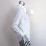 Officine Generale Benoit Raw Edge Button Down Shirt White Cotton Size Small