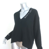 Zadig & Voltaire Miky Rock and Roll Cashmere Sweater Black Size Extra Small