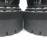 Proenza Schouler Top Stitched Chelsea Boots Black Polished Leather Size 36