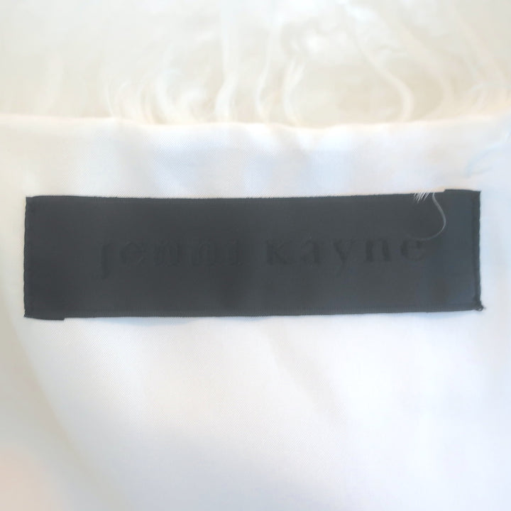 Jenni Kayne Mongolian Lamb Fur Short Sleeve Jacket White Size Medium