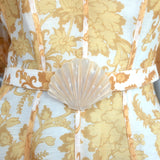 Zimmermann Postcard Puff Sleeve Midi Dress Yellow Floral Print Size 0 NEW