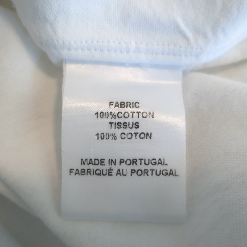 Officine Generale Benoit Raw Edge Button Down Shirt White Cotton Size Small