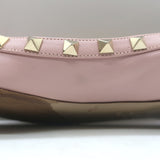 Valentino Rockstud pointed-toe ballet flats in powder pink leather, authentic pre-owned pair