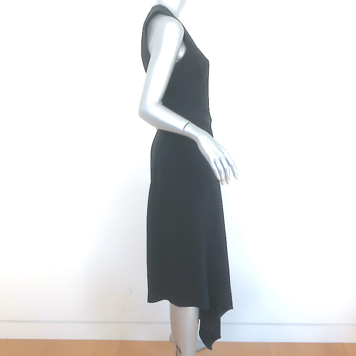 Stella McCartney Cutout-Back Sleeveless Midi Dress Navy Stretch Crepe Size 40