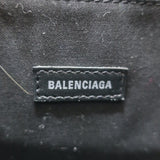 Balenciaga Wave Medium Bucket Tote Black Canvas Crossbody Bag