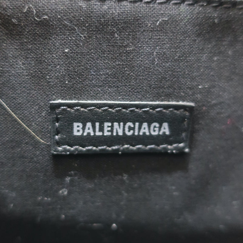 Balenciaga Wave Medium Bucket Tote Black Canvas Crossbody Bag – Celebrity  Owned