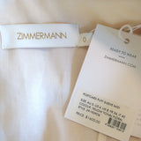 Zimmermann Postcard Puff Sleeve Midi Dress Yellow Floral Print Size 0 NEW