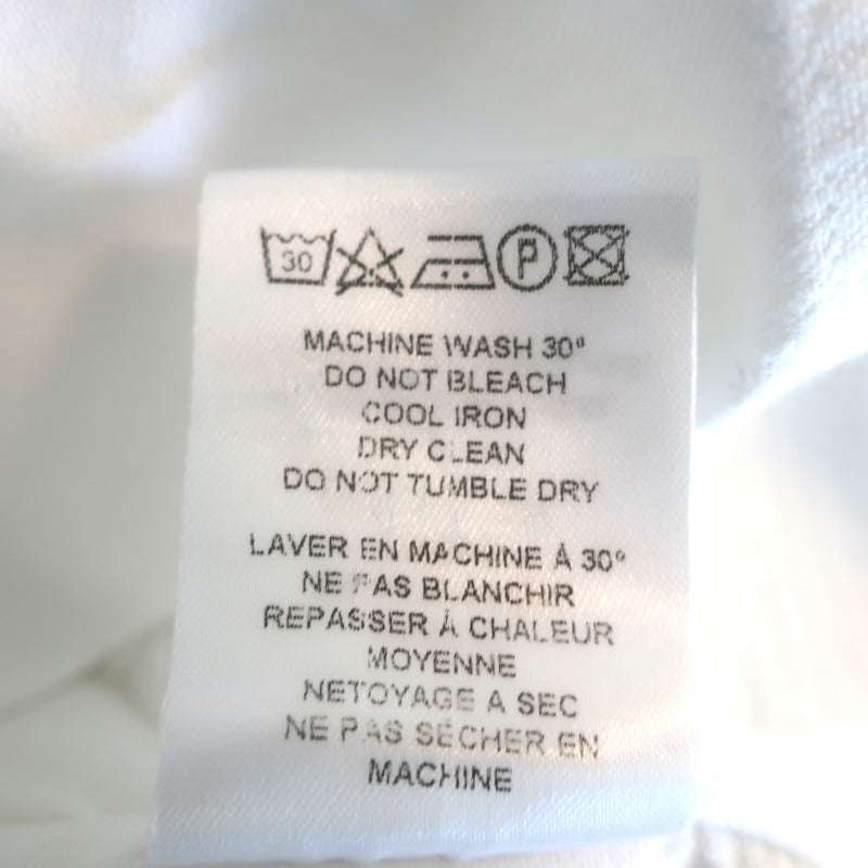 Officine Generale Benoit Raw Edge Button Down Shirt White Cotton Size Small