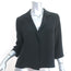 Peter Cohen Frolic Top Black Silk Size Small 3/4 Sleeve Collared Blouse