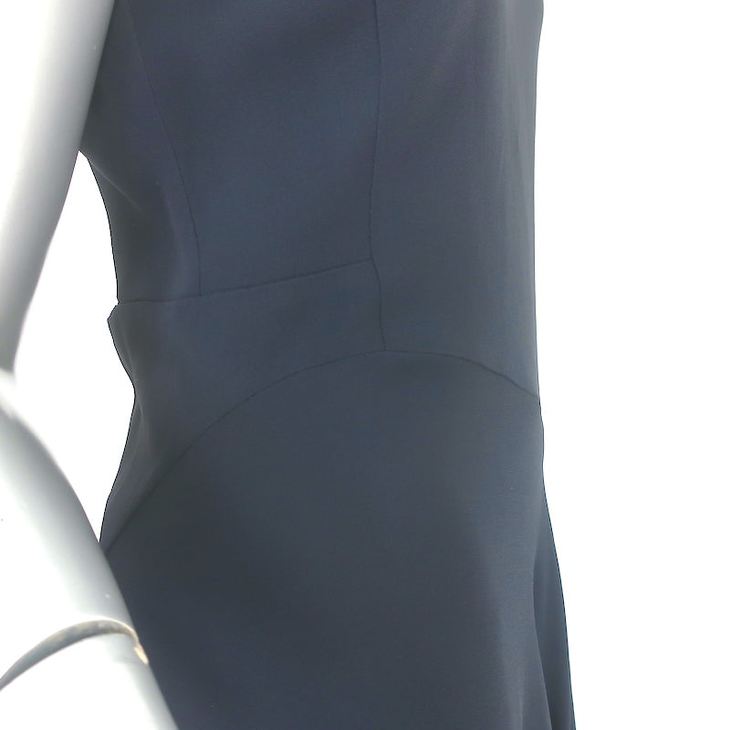 Stella McCartney Cutout-Back Sleeveless Midi Dress Navy Stretch Crepe Size 40