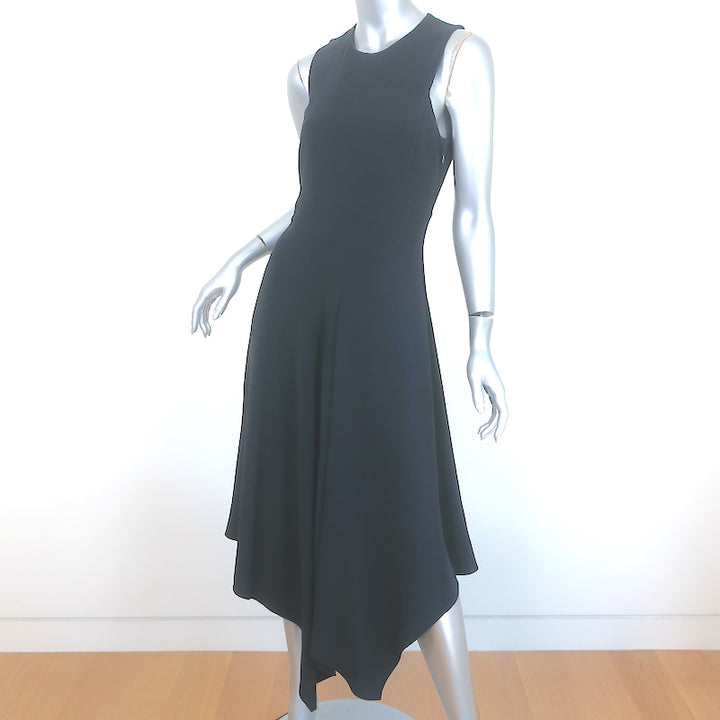Stella McCartney Cutout-Back Sleeveless Midi Dress Navy Stretch Crepe Size 40