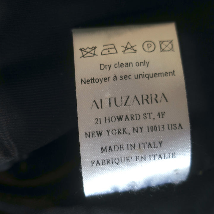Altuzarra Faux Leather Biker Jacket Dark Green Size 38