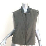 Loro Piana Quilted Puffer Vest Olive Size Small