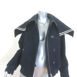 Rag & Bone Kingston Bomber Jacket Navy Virgin Wool Size Medium