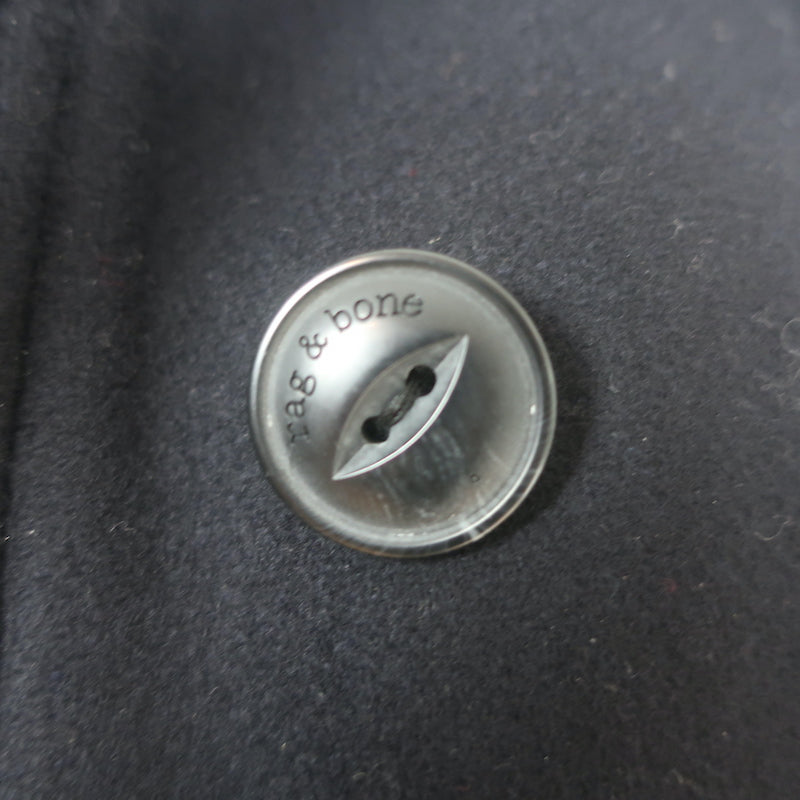 Rag &amp; Bone Kingston Bomber Jacket Navy Virgin Wool Size Medium