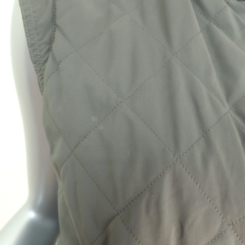 Loro Piana Quilted Puffer Vest Olive Size Small