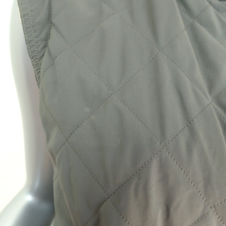 Loro Piana Quilted Puffer Vest Olive Size Small