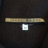 Jenni Kayne Cashmere Cropped Cardigan Chocolate Brown Size Medium