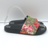 Gucci GG Supreme Blooms Pursuit Pool Slide Sandals Coated Canvas Size 36