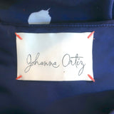 Johanna Ortiz Off the Shoulder Cutout Midi Dress Navy Printed Cotton Size 2