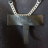 Rag & Bone Kingston Bomber Jacket Navy Virgin Wool Size Medium