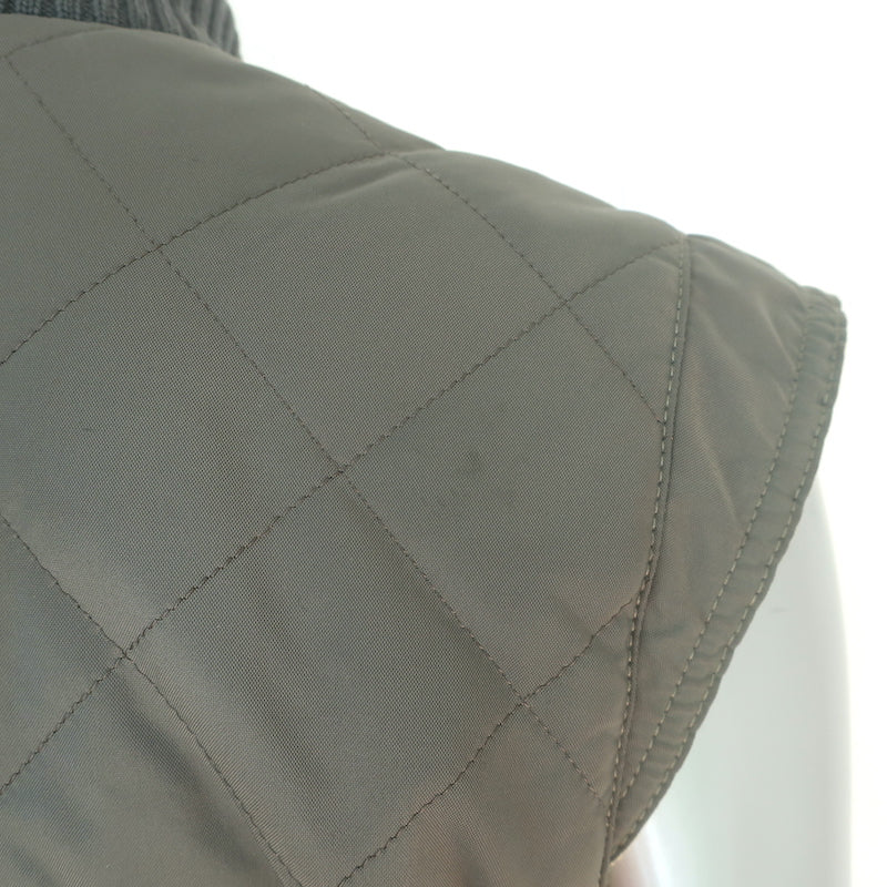 Loro Piana Quilted Puffer Vest Olive Size Small
