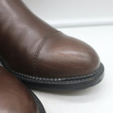 Chanel cap-toe CC Chelsea boots, dark brown leather, authentic pre-owned luxury, EU 40 (fits US 9.5)
