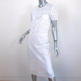Jenni Kayne Eyelet-Embroidered Shift Dress White Size Medium