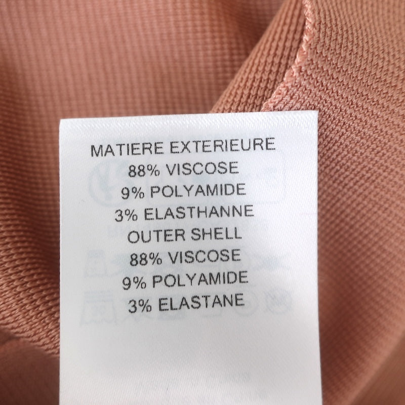 Chloe Tie-Waist Crop Top Misty Coral Stretch Knit Size Medium NEW