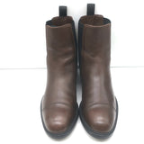 Chanel cap-toe CC Chelsea boots, dark brown leather — pre-owned, authentic luxury with light wear