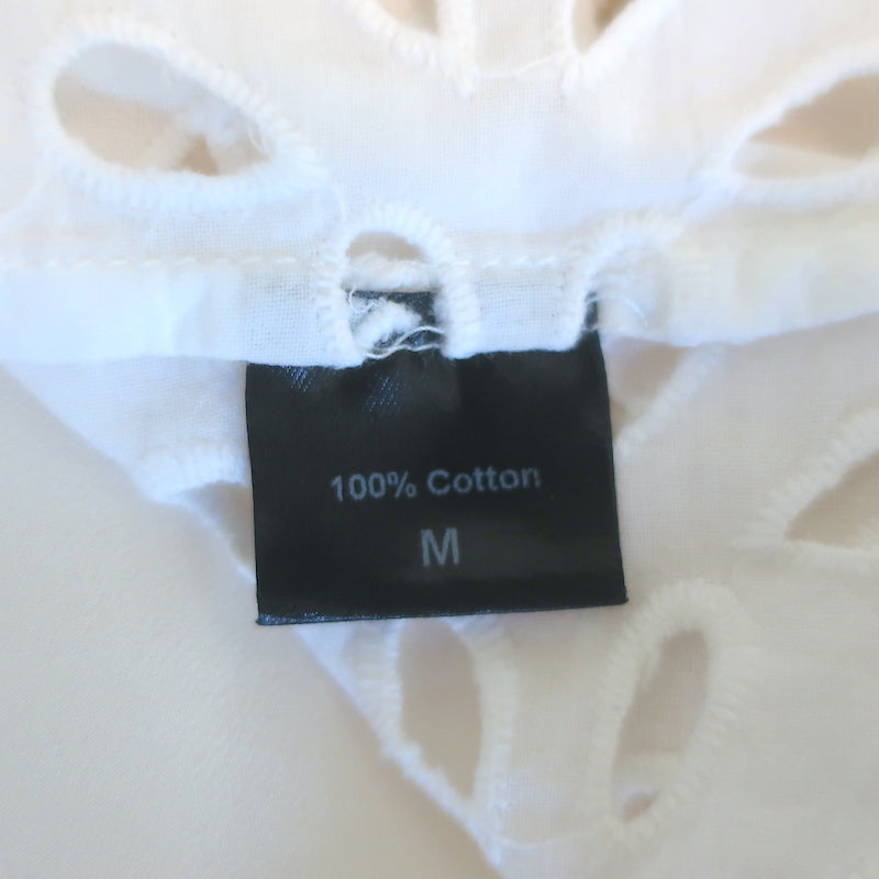 Jenni Kayne Eyelet-Embroidered Shift Dress White Size Medium Celebrity Owned Jenni Kayne Eyelet-Embroidered Shift Dress White Size Medium Celebrity Owned