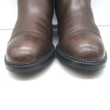 Chanel cap-toe CC Chelsea boots in dark brown leather, authentic pre-owned luxury (EU 40 / fits US 9.5)