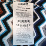 Missoni Zig Zag Knit Duster Cardigan White/Multicolor Cotton-Blend Size 42