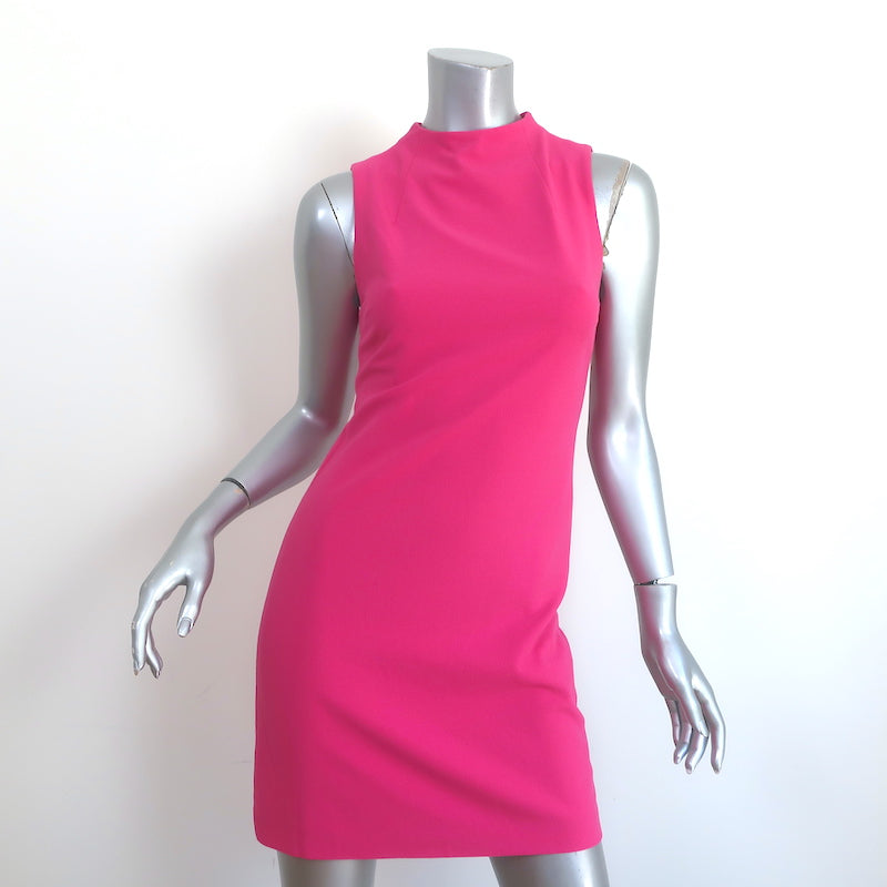 Alice + Olivia Coley Mock Neck Mini Dress Pink Crepe Size 0 Celebrity Owned Alice + Olivia Coley Mock Neck Mini Dress Pink Crepe Size 0 Celebrity Owned