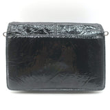 Zadig & Voltaire Lolita Wrinkle Small Crossbody Bag Black Patent Leather