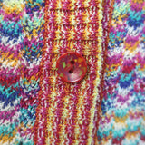 Missoni Rainbow Knit Cardigan Multicolor Cotton-Blend Size 48