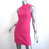 Alice + Olivia Coley Mock Neck Mini Dress Pink Crepe Size 0